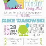 Monsters Inc First Birthday Invitations | Birthdaybuzz   Free Printable Monsters Inc Birthday Invitations