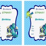Monsters University Birthday Invitations | Birthday Printable   Free Printable Monsters Inc Birthday Invitations