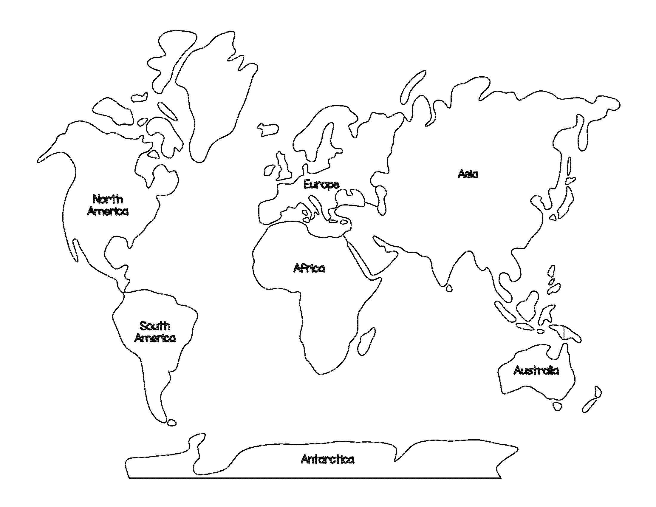 Montessori World Map And Continents - Gift Of Curiosity - Montessori World Map Free Printable