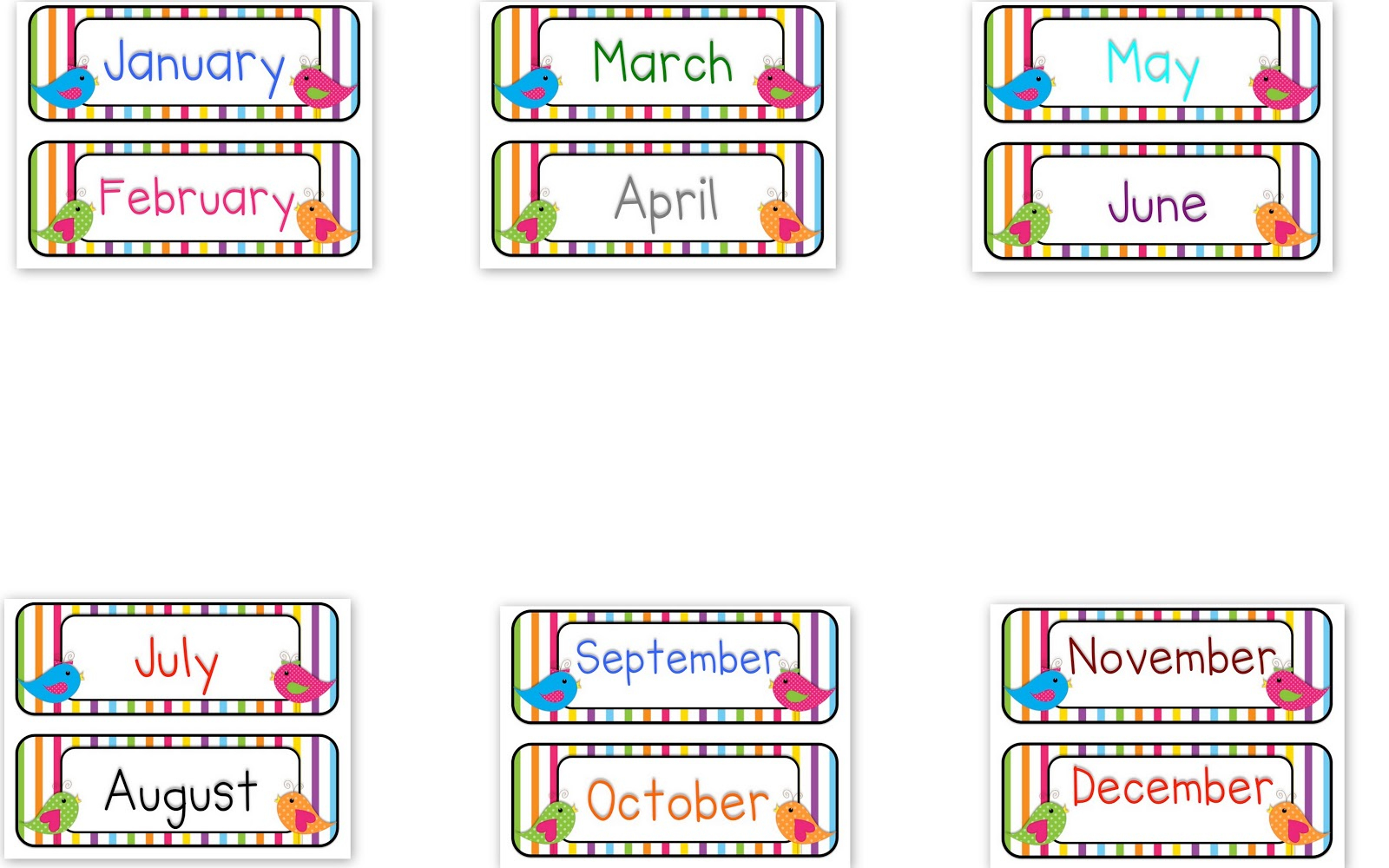 Month Of The Year Picture Library - Rr Collections - Free Printable Months Of The Year Labels