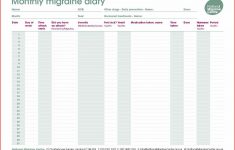Free Printable Headache Diary