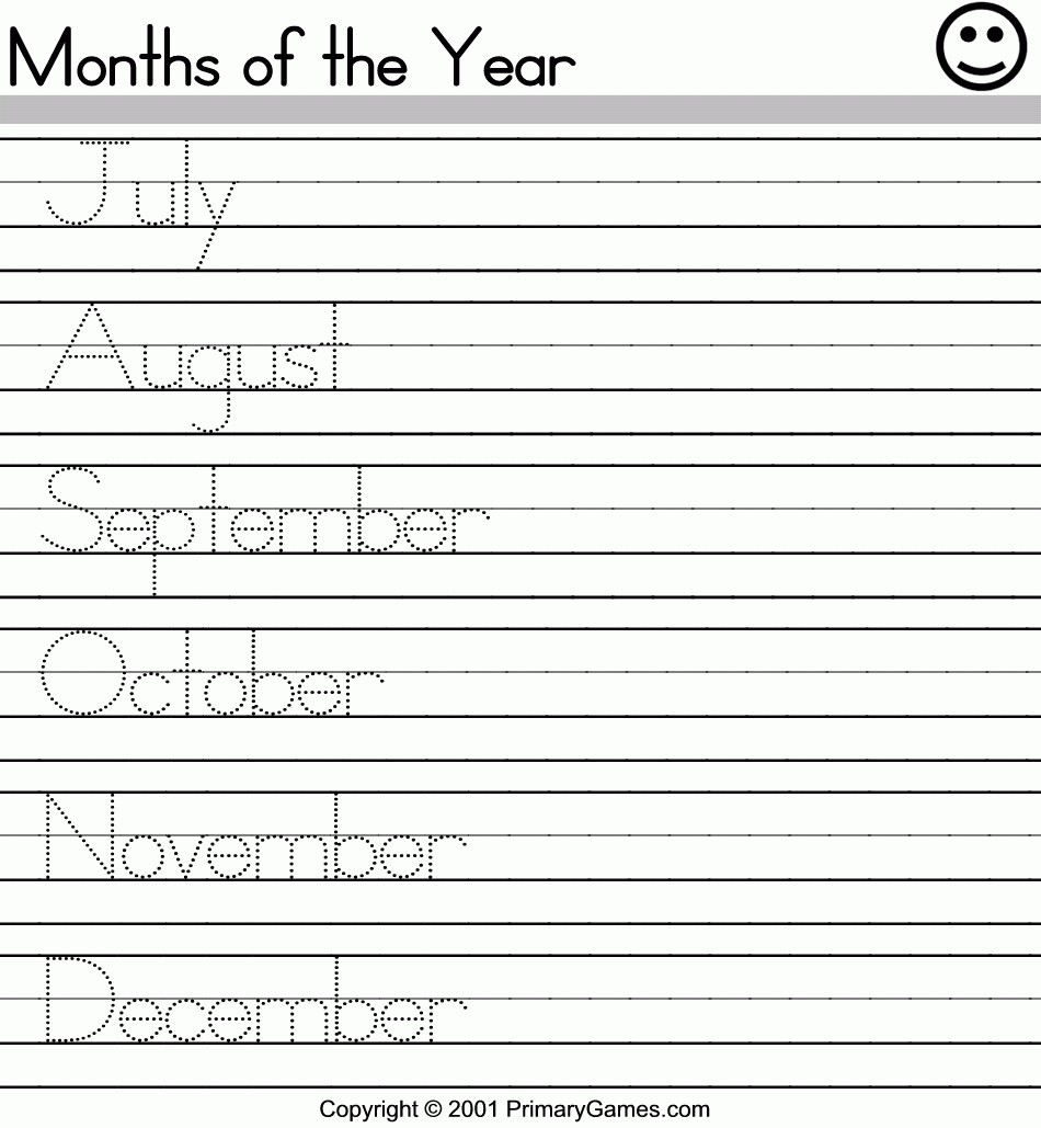 Months Of The Year Activity Pages - Primarygames - Free - Year 2 Free Printable Worksheets