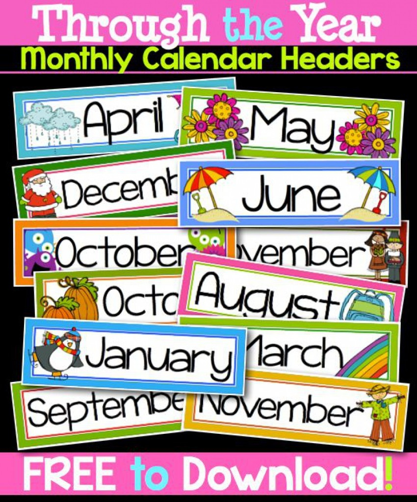 Free Printable Months Of The Year Labels Free Printable