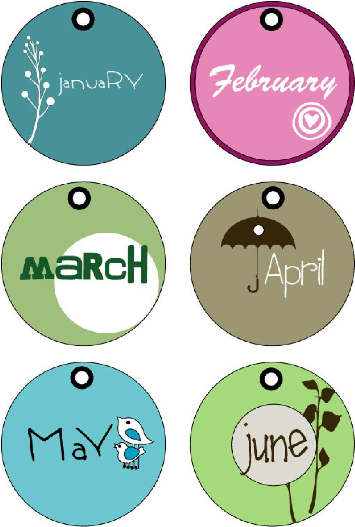 Months Of The Year Tags (Printable) | Random Printables - Free Printable Months Of The Year Labels