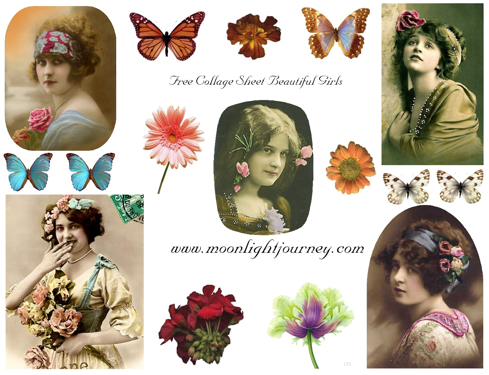 Moonlightjourney: Free Collage Sheets - Free Printable Picture Collage