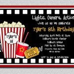 Movie Birthday Party Invitations Movie Birthday Party Invitations   Free Printable Movie Themed Invitations