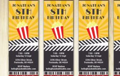 Free Printable Movie Ticket Birthday Party Invitations