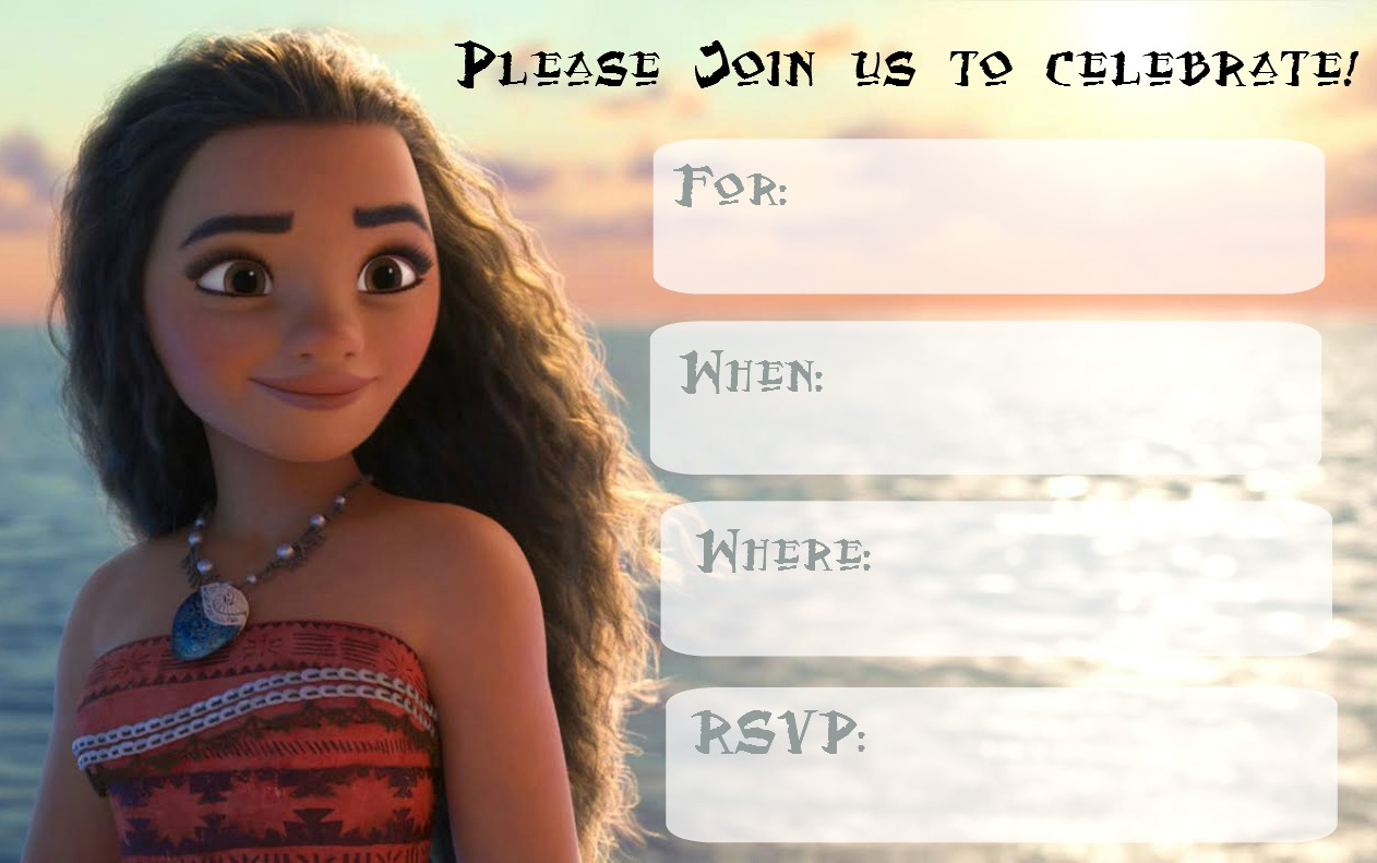 Musings Of An Average Mom: Free Printable Moana Invitations 2 - Free Printable Moana Birthday Invitations