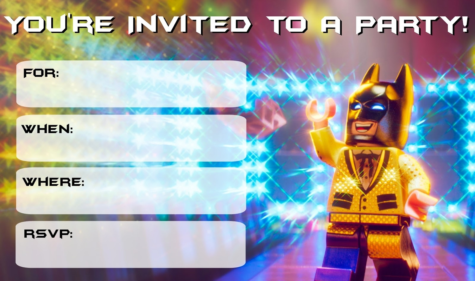 Musings Of An Average Mom Lego Batman Movie Party Invitations With - Lego Batman Invitations Free Printable