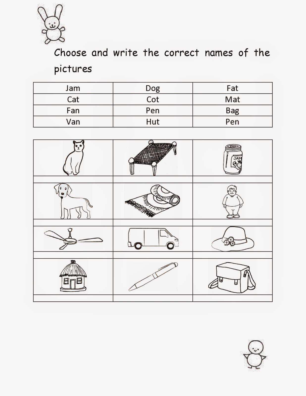 My Life As A Maa: Free Printable Worksheet Class K.g - Phonic Words - Free Printable Hindi Comprehension Worksheets For Grade 3