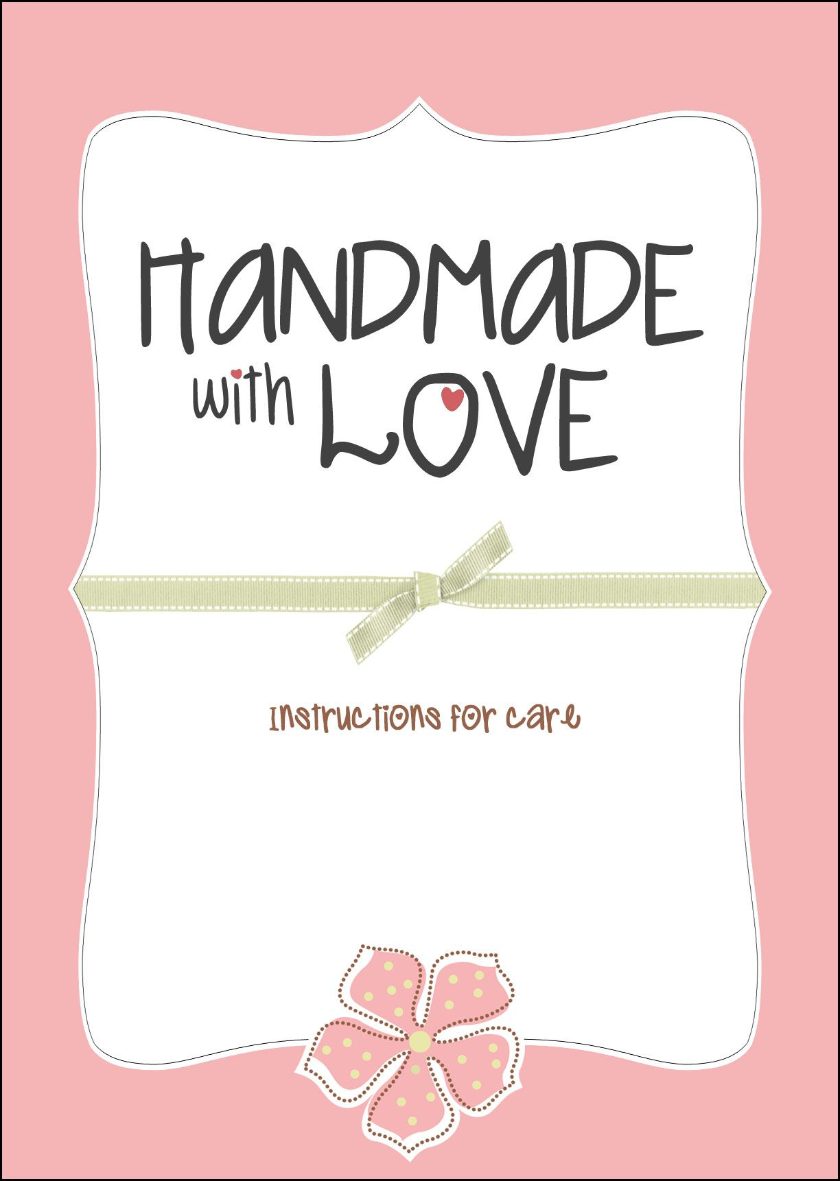 My Printable Gift Tag For Handmade Items Great For Crochet Or - Printable Gift Tags Customized Free