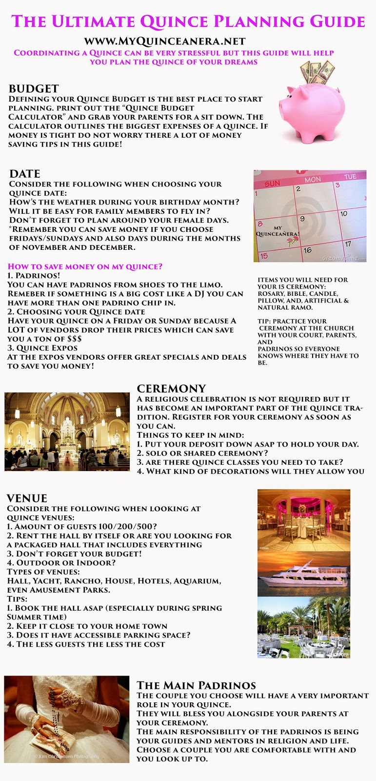 My Quinceañera: Planning Guide - Free Quinceanera Planner Printable