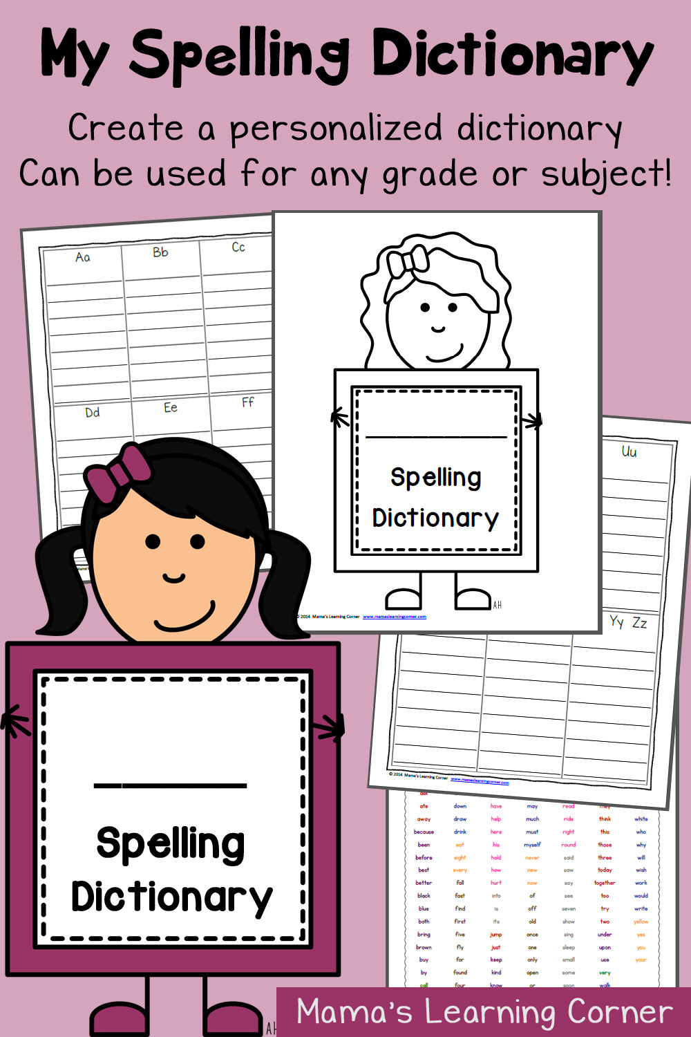 My Spelling Dictionary - Customize For Any Grade Or Subject! - Mamas - My Spelling Dictionary Printable Free