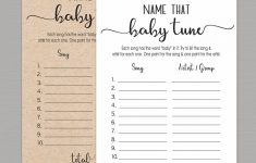Name That Tune Baby Shower Game Free Printable