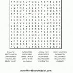 National Parks Printable Word Search Puzzle Intended For Free   Free Printable Word Searches For Adults Large Print