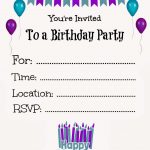 New Free Online Printable Birthday Party Invitations | Holiday   Free Online Printable Birthday Cards