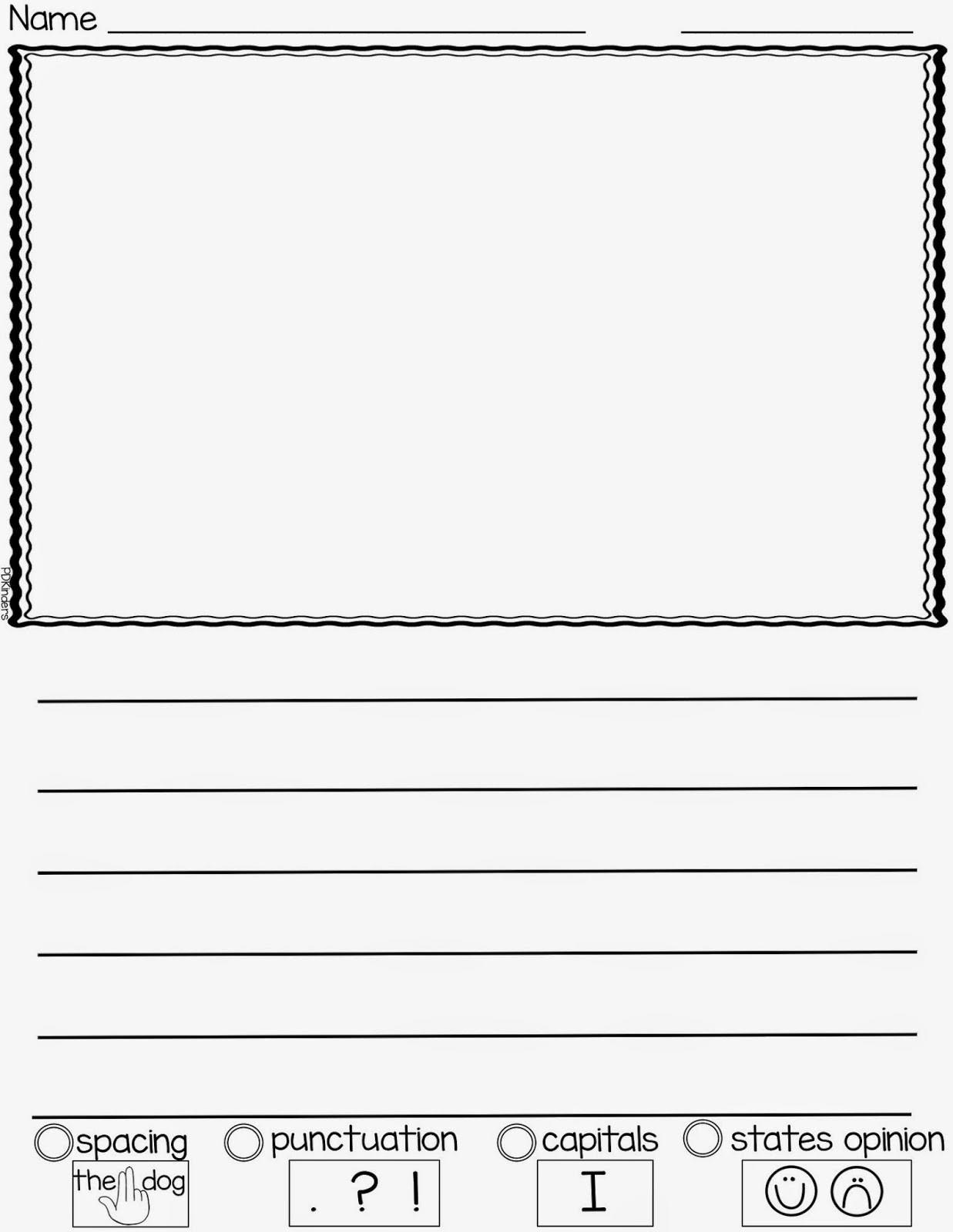 New Printable Lined Paper For Kids | Chart And Template World - Free Printable Kindergarten Lined Paper Template