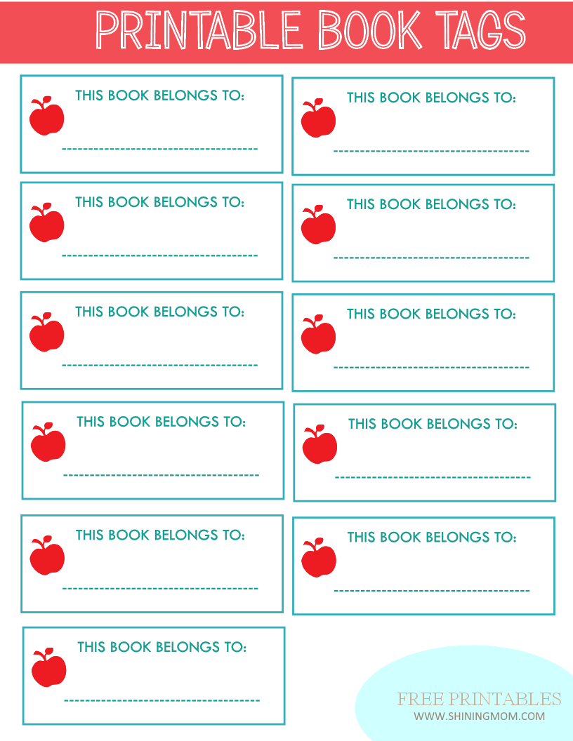 New Project: Back To School Notebook And Book Labels - Free Printable Name Labels For Kids