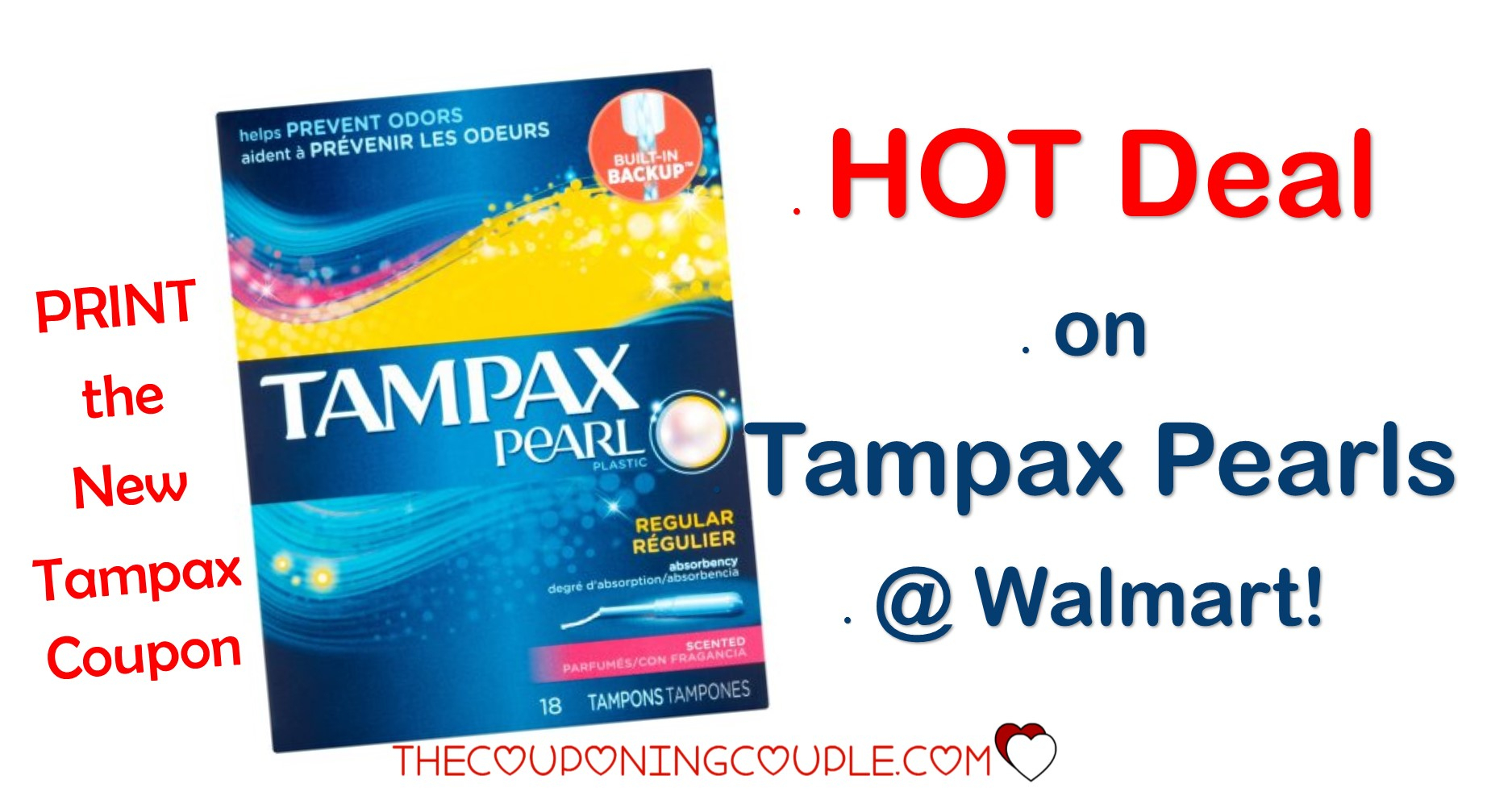 New Tampax Coupon = Hot Deal On Tampax Pearls @ Walmart! Only $2.47! - Free Printable Food Coupons For Walmart