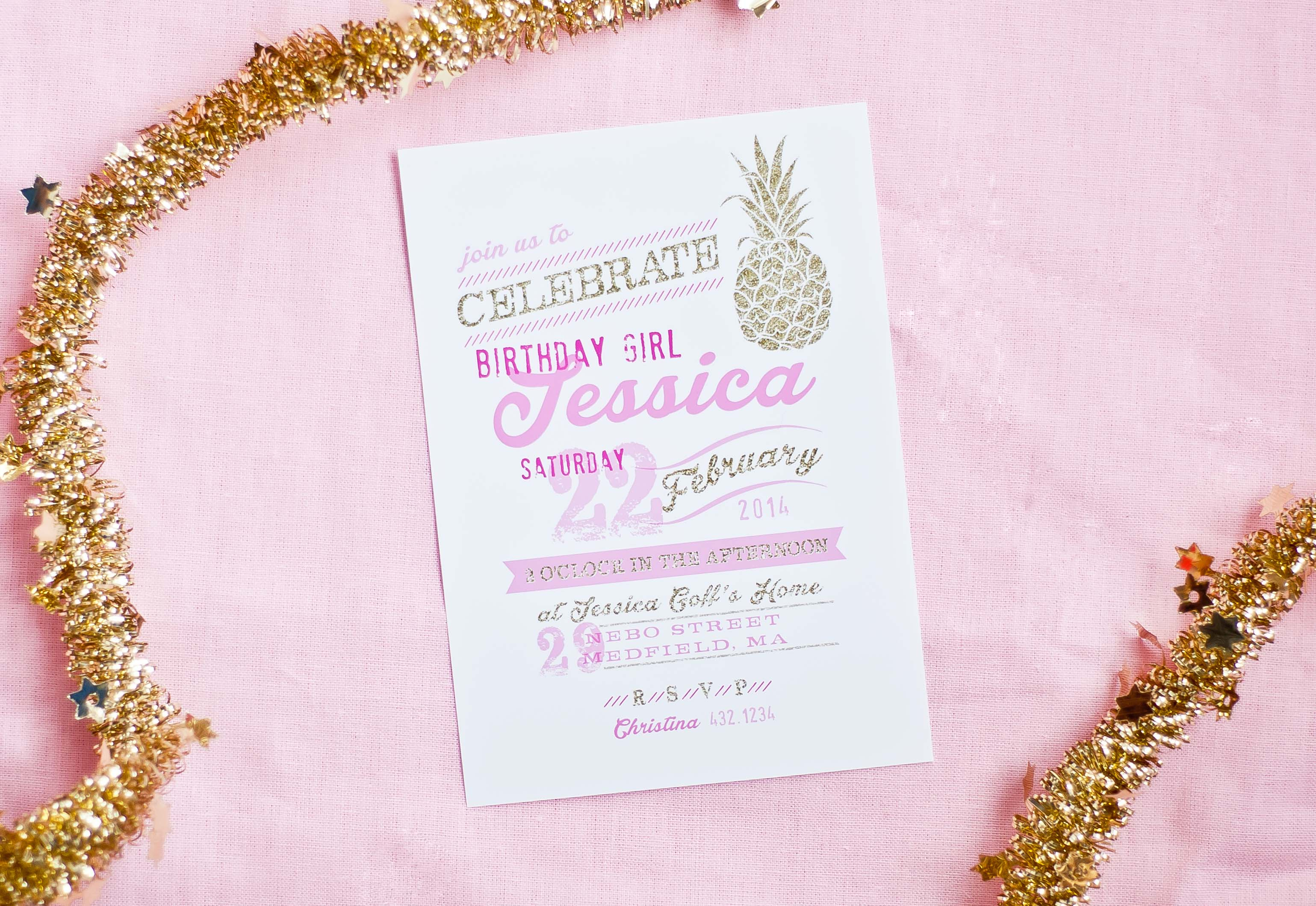 New Theme: Pineapple Party Invitations - Anders Ruff Custom Designs, Llc - Free Printable Pineapple Invitations