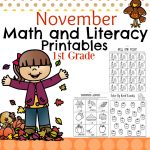 November First Grade Worksheets   Planning Playtime   Literacy Posters Free Printable