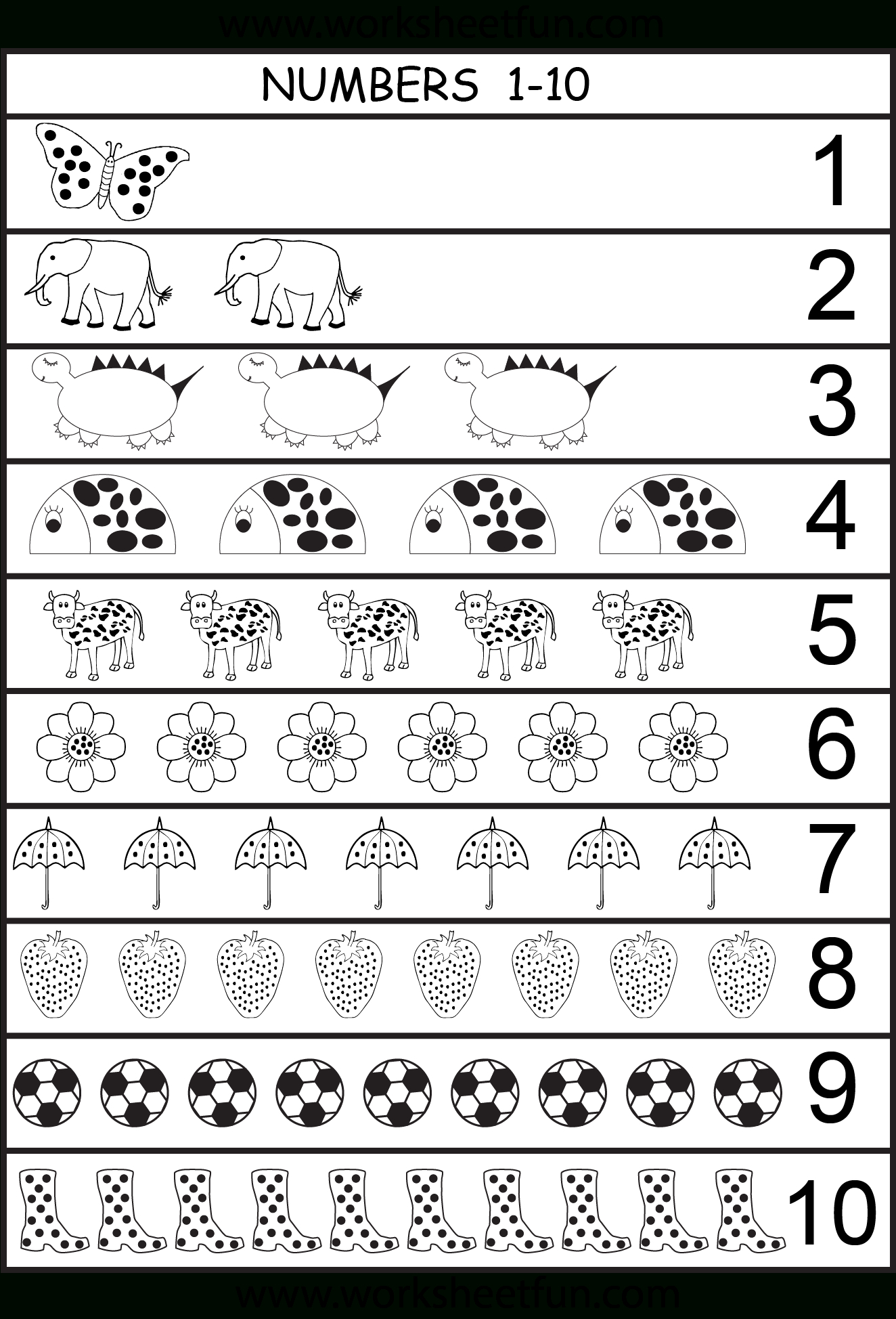 Number Chart 1-10 | Projects To Try | Pinterest | Preschool - Free Printable Number Chart 1 10