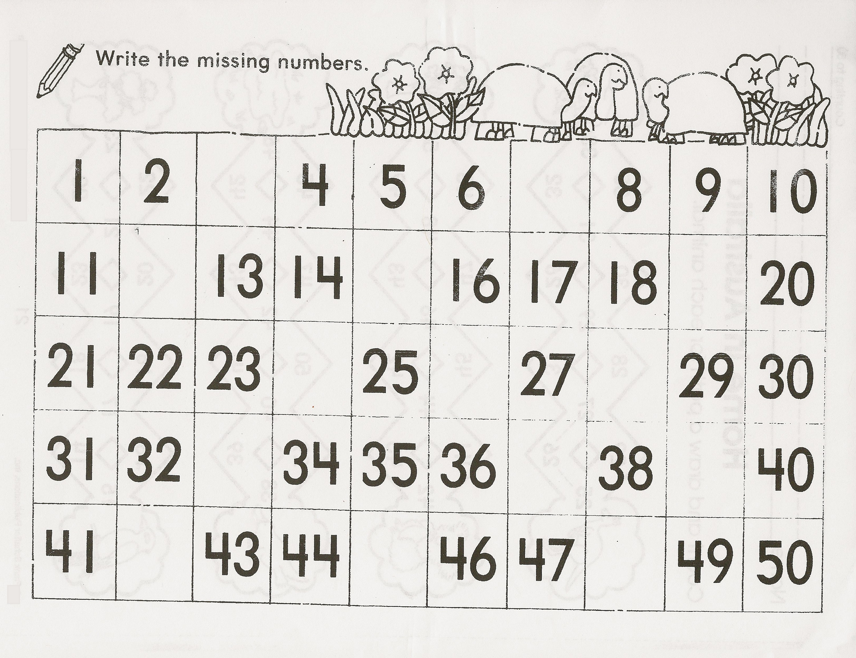 Number Chart 1-50 For Kids | Kiddo Shelter - Free Printable Tracing Numbers 1 50