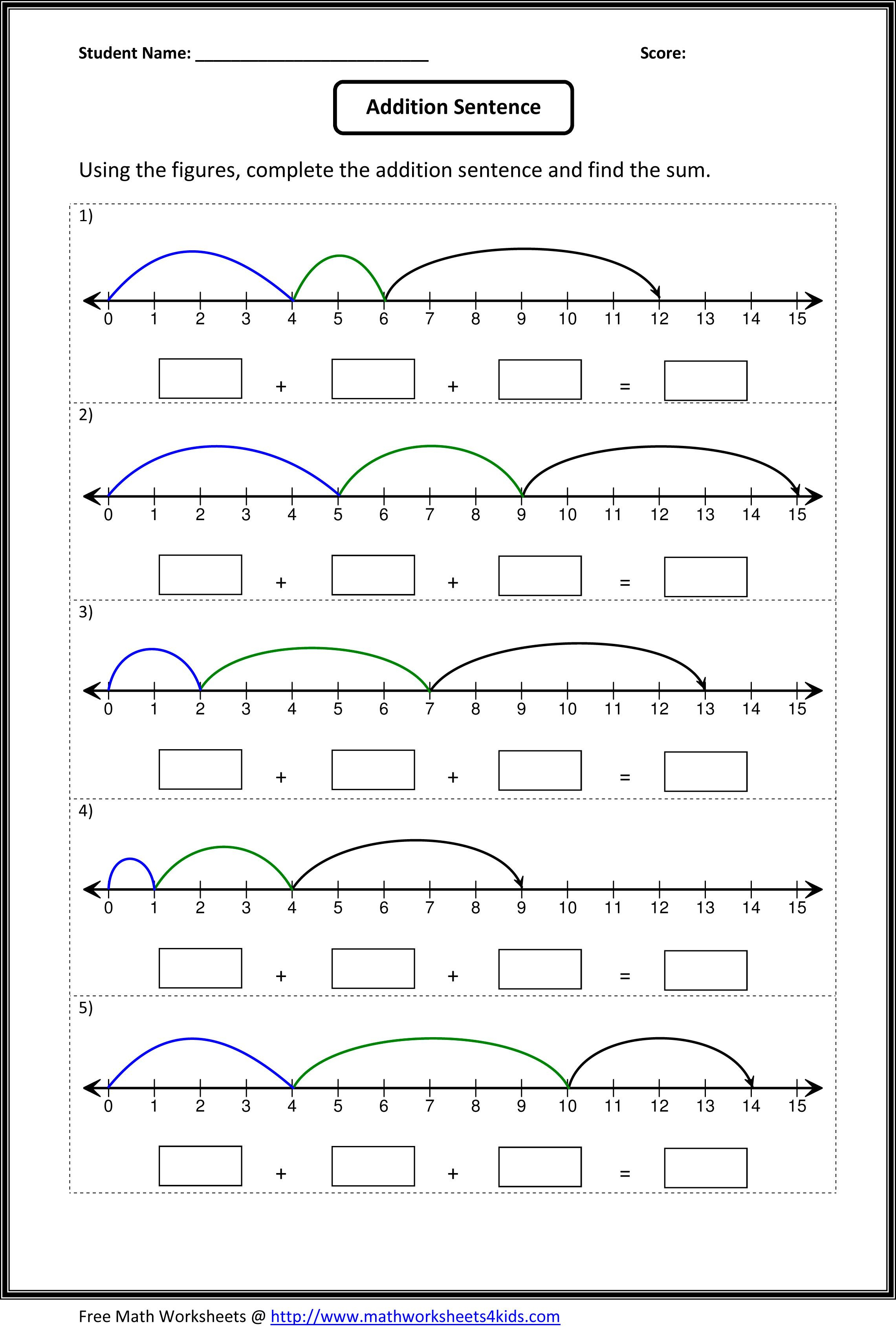 Number Line Worksheets 2Nd Grade To Print - Math Worksheet For Kids - Free Printable Number Line Worksheets