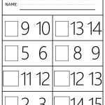Number Order Kindergarten Free Printable Worksheets: Numbers 1 20   Free Printable Name Worksheets For Kindergarten