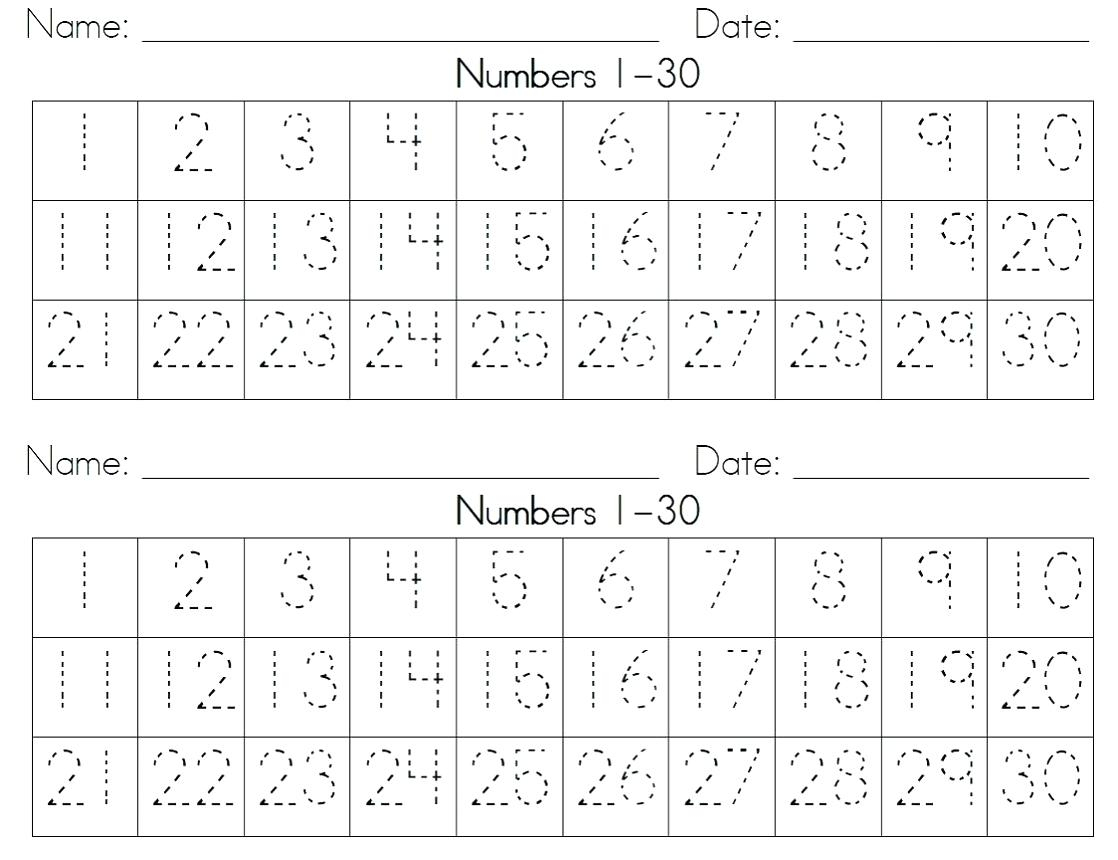 Number Practice Worksheets Number Writing Practice Sheet Free - Free Printable Tracing Numbers 1 20 Worksheets