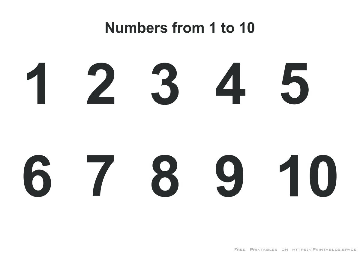 Numbers Pictures 1 10 Numbers 1 Chart Numbers 1 10 With Pictures And - Free Printable Number Chart 1 10