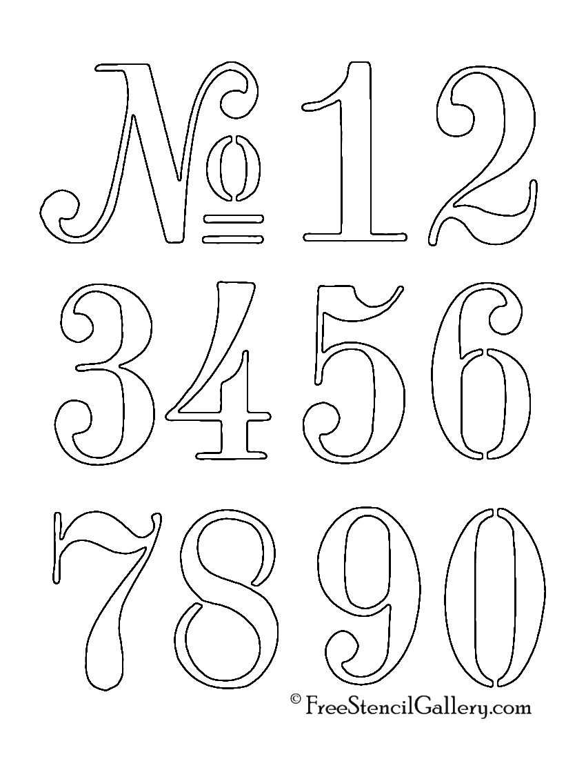 Numbers Stencil … | Outdoor Decor | Stenc… - Free Printable Bubble Numbers