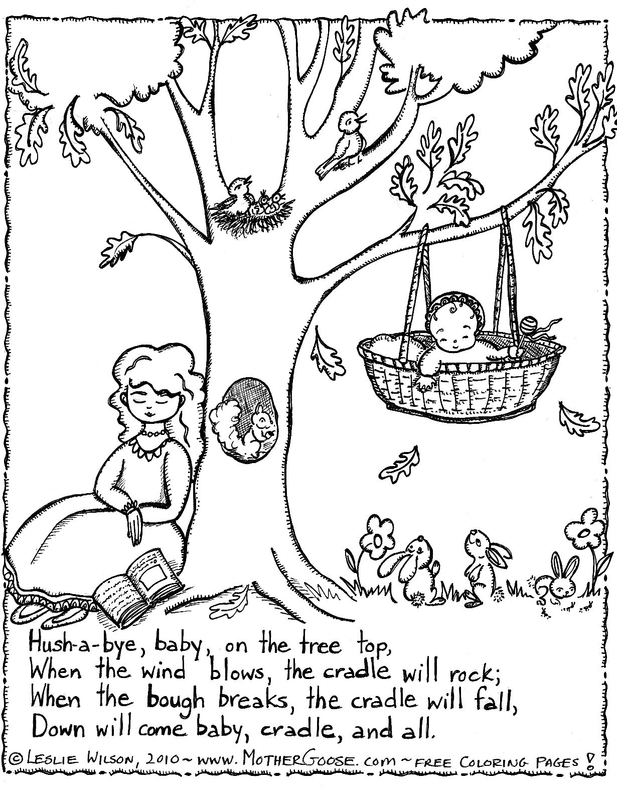Nursery Rhyme Coloring Page | Teaching - Nursery Rhymes/mother Goose - Mother Goose Coloring Pages Free Printable