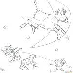 Nursery Rhyme Coloring Pages Hey Diddle Nursery Rhyme Coloring Pages   Free Printable Nursery Rhymes