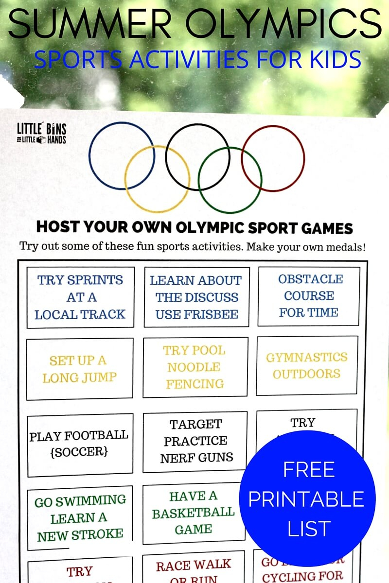 Olympic Sports Activities Printable For Kids Summer Olympics - Free Printable Summer Games