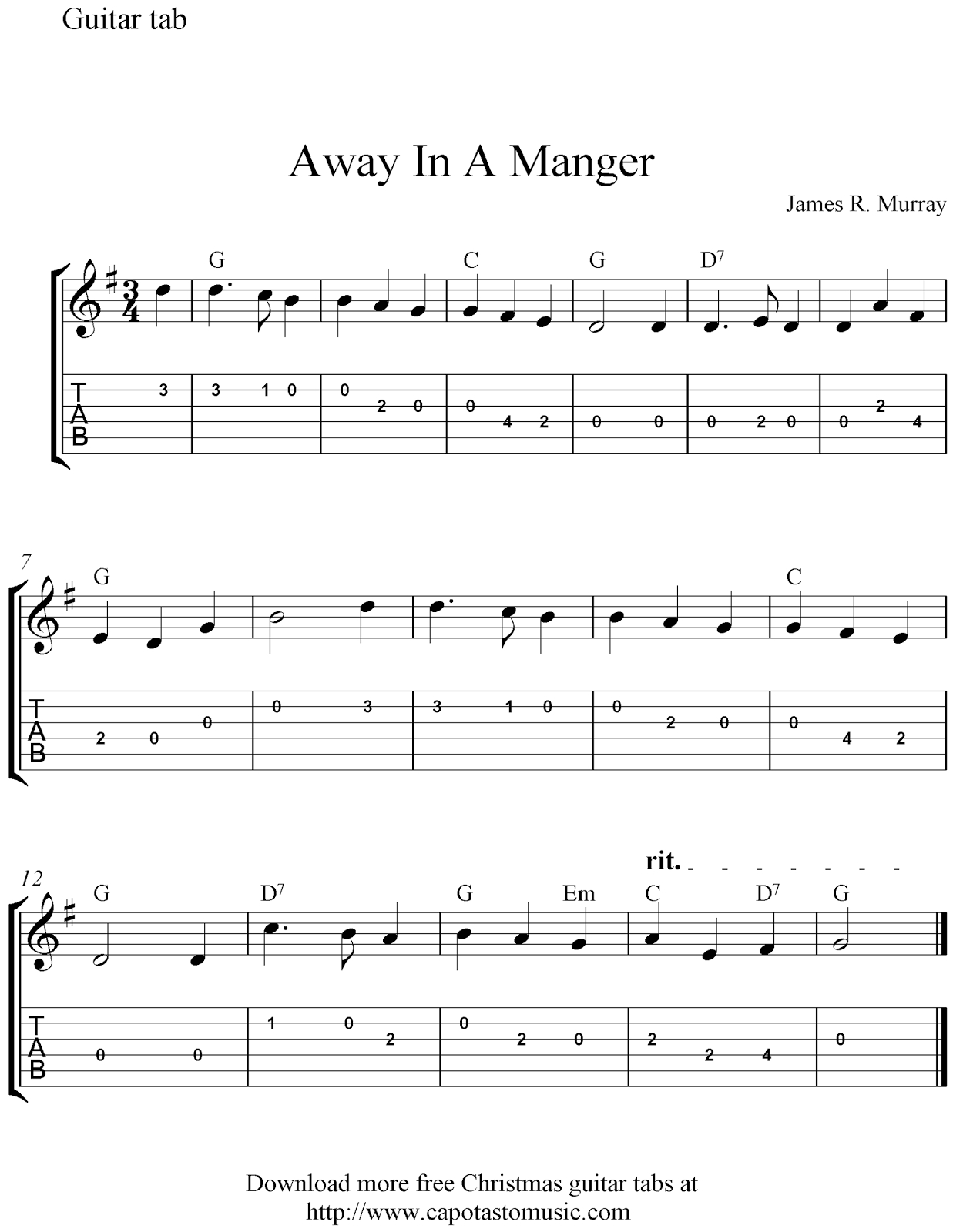On This Site You Can Download Free Printable Sheet Music Scores And - Free Printable Guitar Music