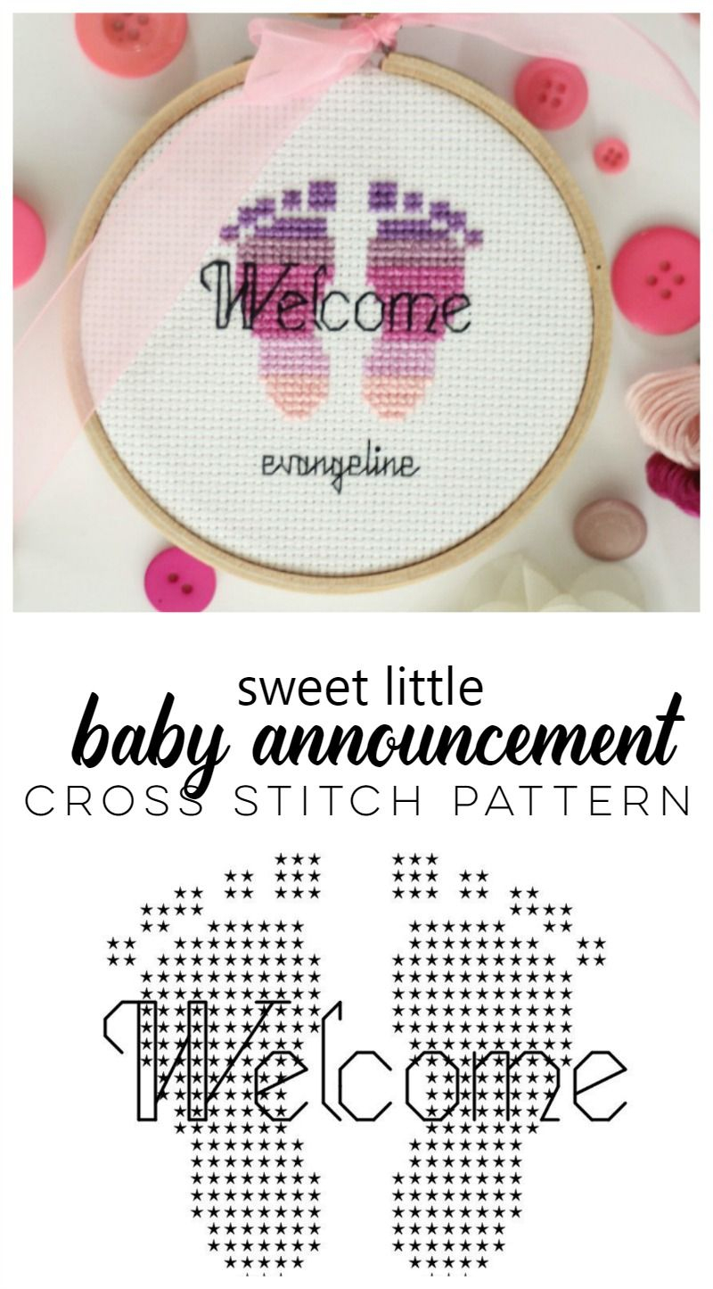 On Welcoming A New Baby | Embroidery And Cross Stich | Pinterest - Baby Cross Stitch Patterns Free Printable