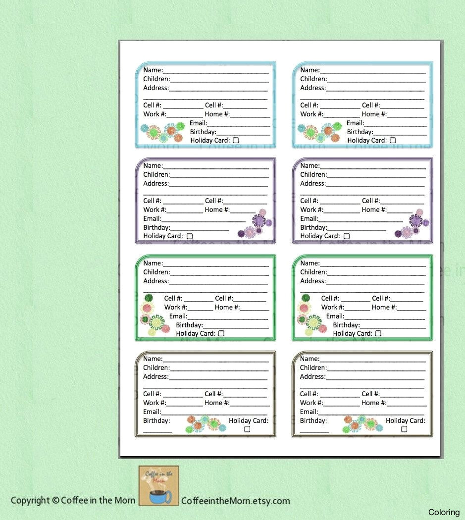 Online Address Book Printable With Free Sheets Plus Template - Free Printable Address Book Software