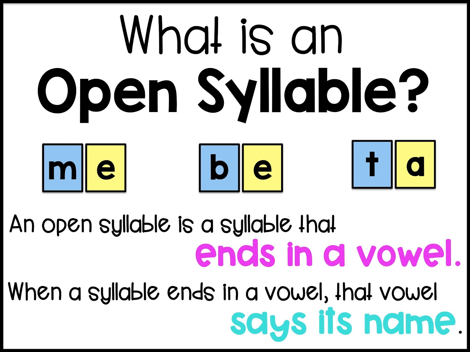 Open And Closed Syllable Worksheets | Free Printables Worksheet - Free Printable Open And Closed Syllable Worksheets