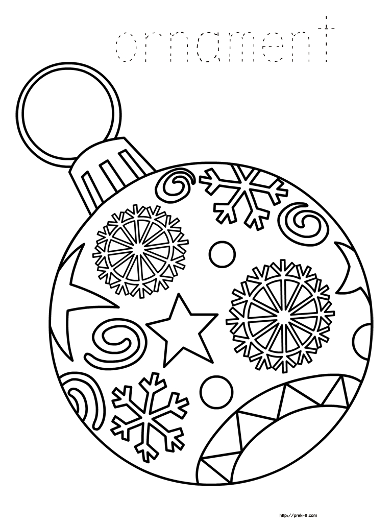 Ornament Coloring Page - Christmas | Christmas/winter Coloring - Free Printable Christmas Ornaments