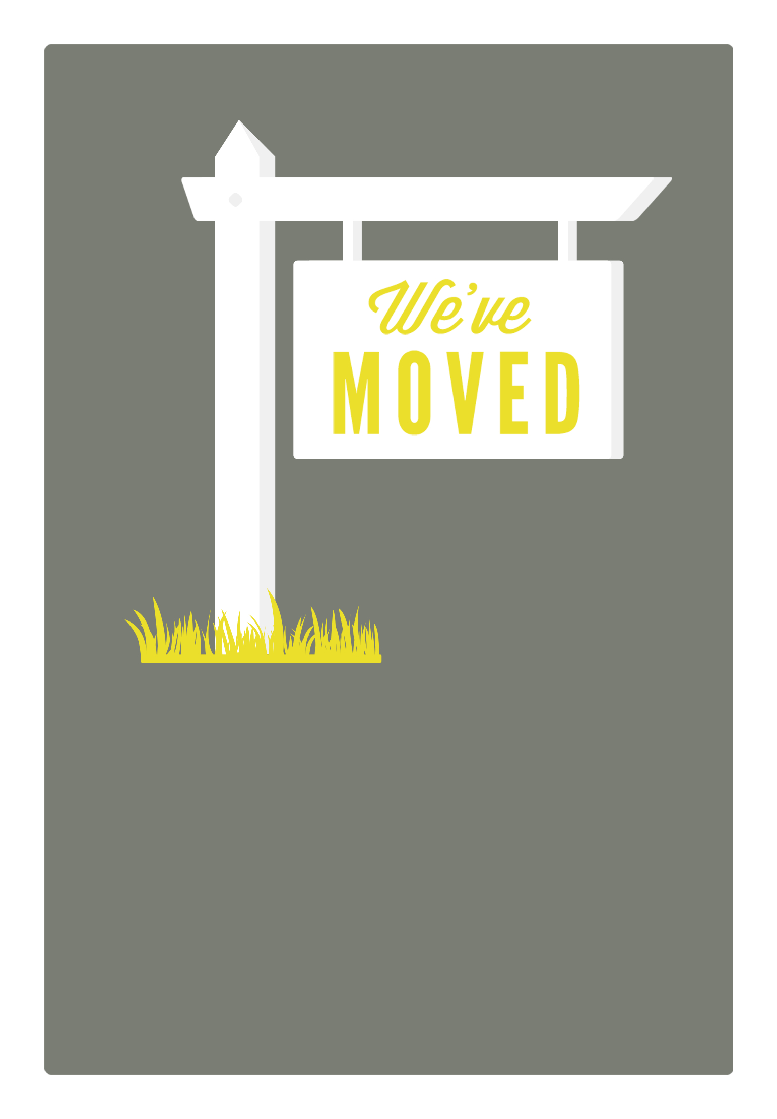 Our New Address - Free Printable Moving Announcement Template - We Are Moving Cards Free Printable