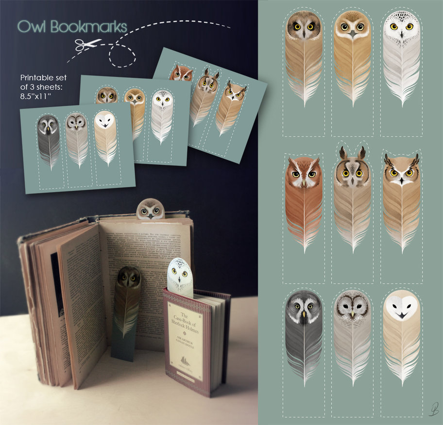 Owl Bookmarkssash-Kash On Deviantart - Free Printable Owl Bookmarks