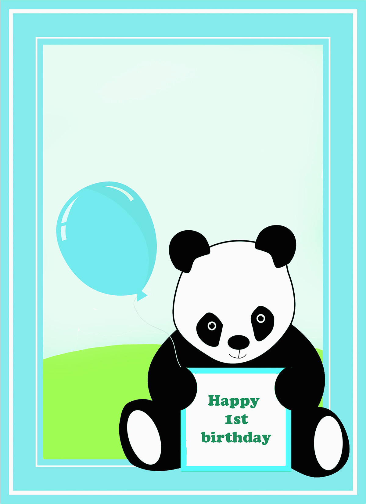 Panda Birthday Card Template | Birthdaybuzz - Panda Bear Invitations Free Printable