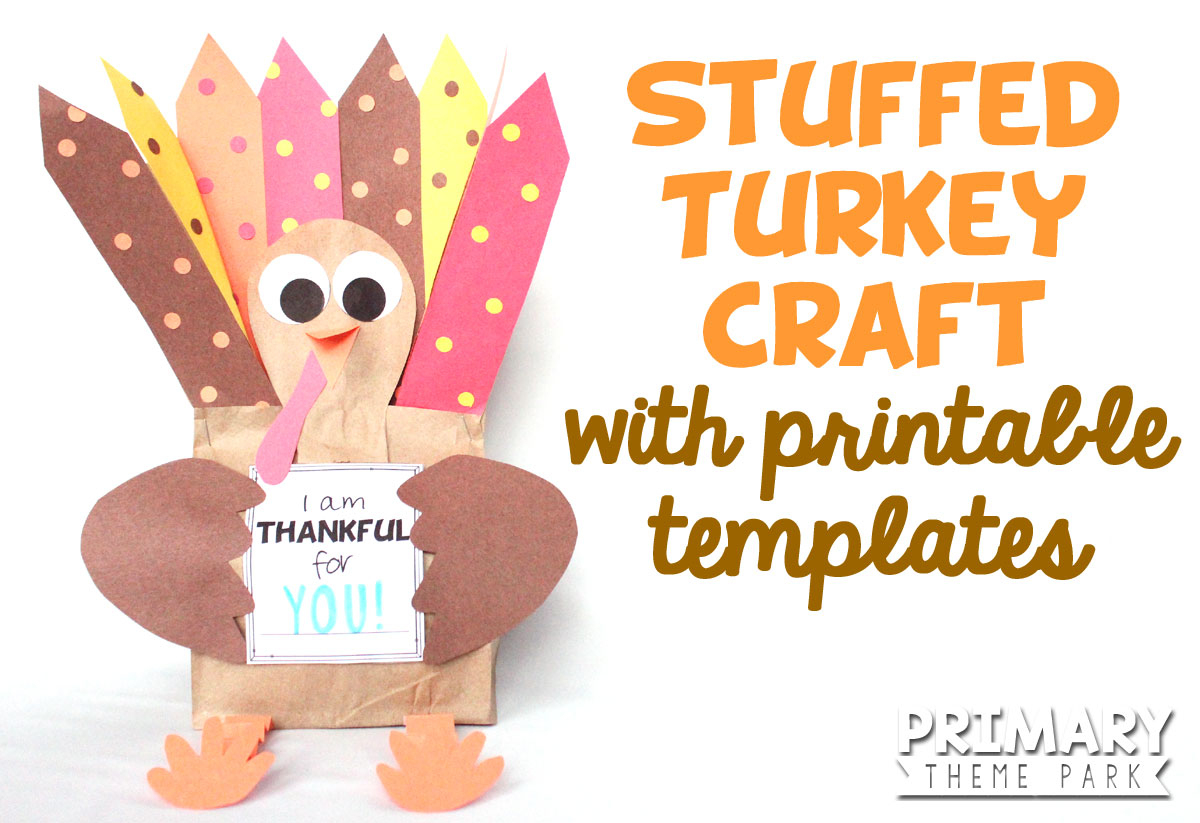 Paper Bag Turkey Craft - Primary Theme Park - Free Printable Turkey Craft