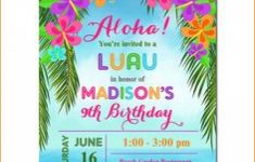 Hawaiian Party Invitations Free Printable
