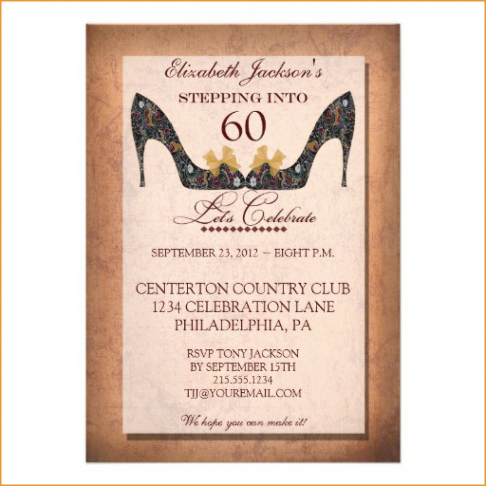 Party Invitations: Enchanting 60Th Birthday Party Invitations Ideas - Free Printable Surprise 60Th Birthday Invitations
