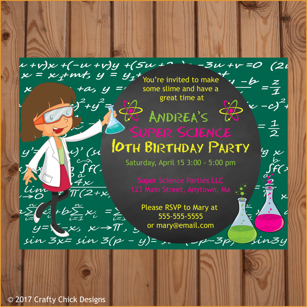 Party Invitations: Interesting Science Party Invitations Designs - Free Printable Science Birthday Party Invitations