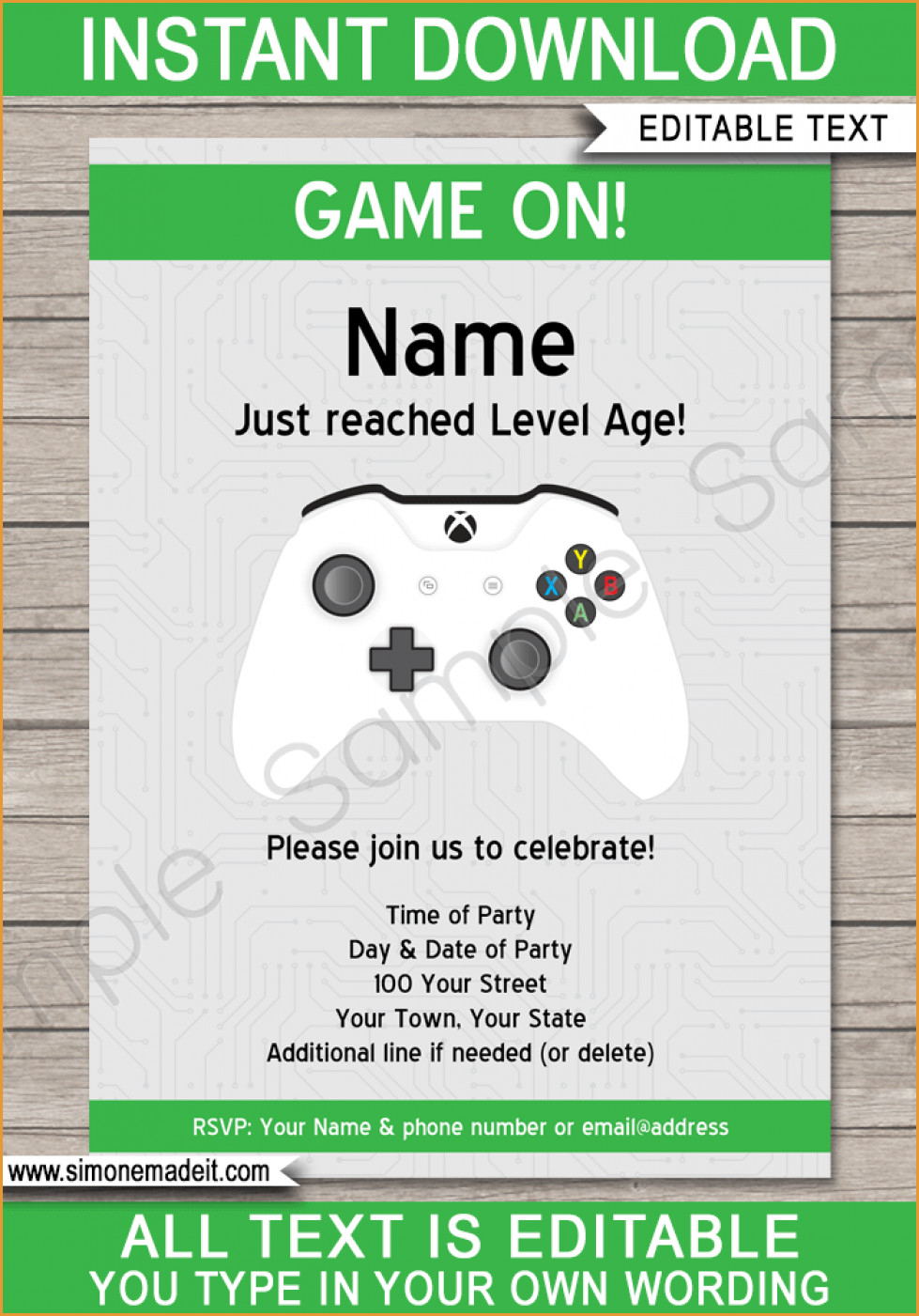 Party Invitations: Simple Video Game Party Invitations Designs Free - Free Printable Video Game Party Invitations