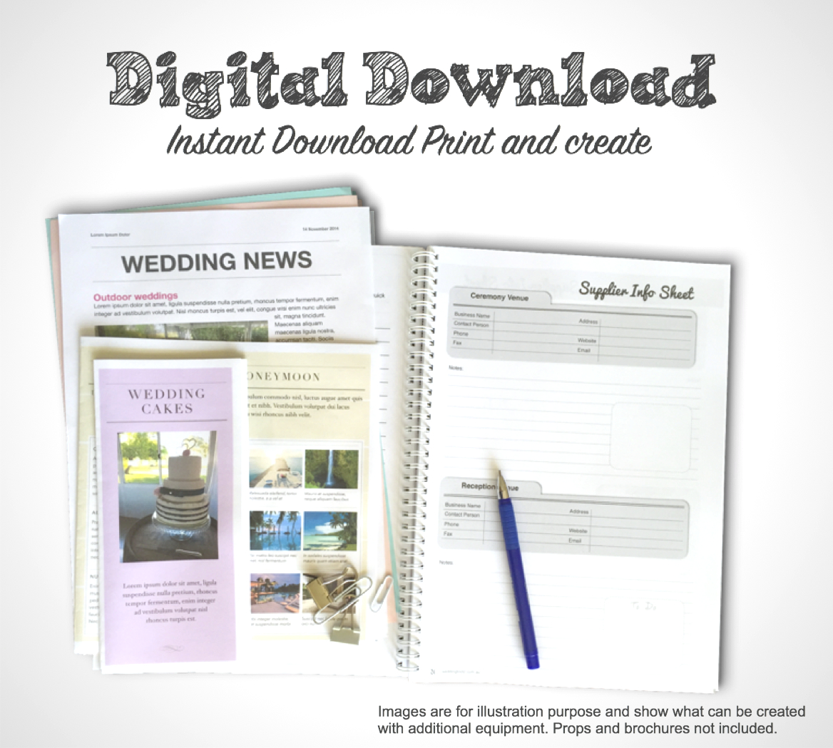 Pdf Printable Wedding Planner – Free Wedding Template - Free Printable Wedding Planner Book Pdf