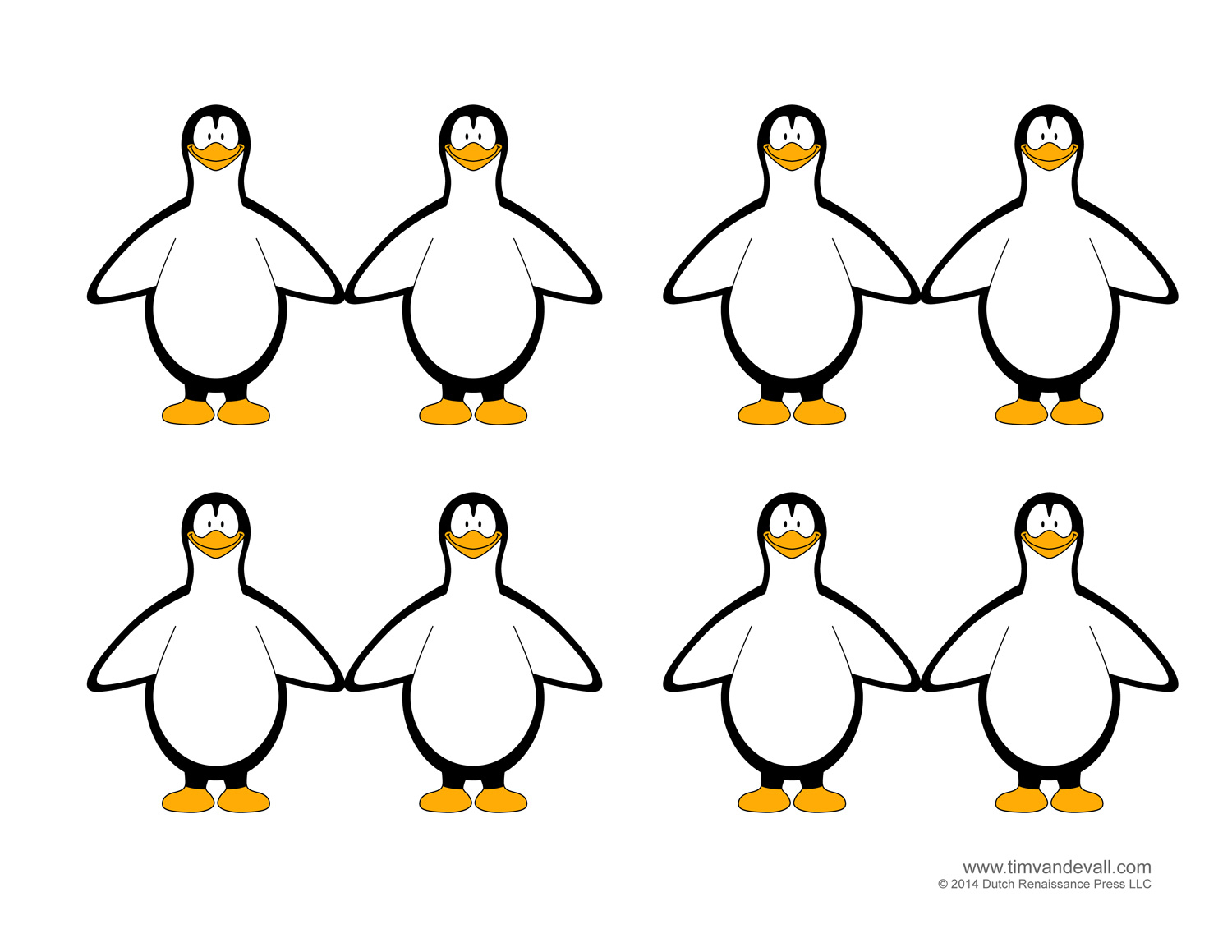 Penguin Template, Coloring Pages, Clipart Pictures And Crafts - Free Printable Penguin Template